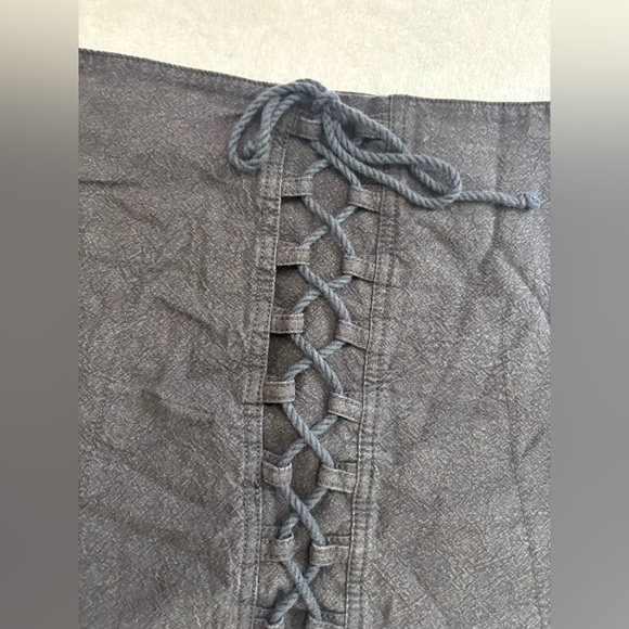 Free People Walk My Way Lace-Up Mini Skirt – Black, Size Medium - Picture 3 of 6